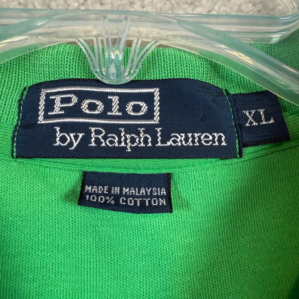 Polo Ralph Lauren Polo Shirt Men XL Green Short Sleeve Cotton Pony Logo Classic